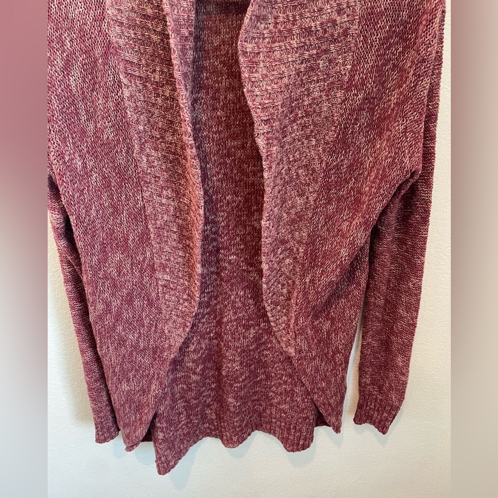 BP Nordstrom Maroon Open Front Cardigan Sweater Women’s Small Cozy Knit - Picture 4 of 8